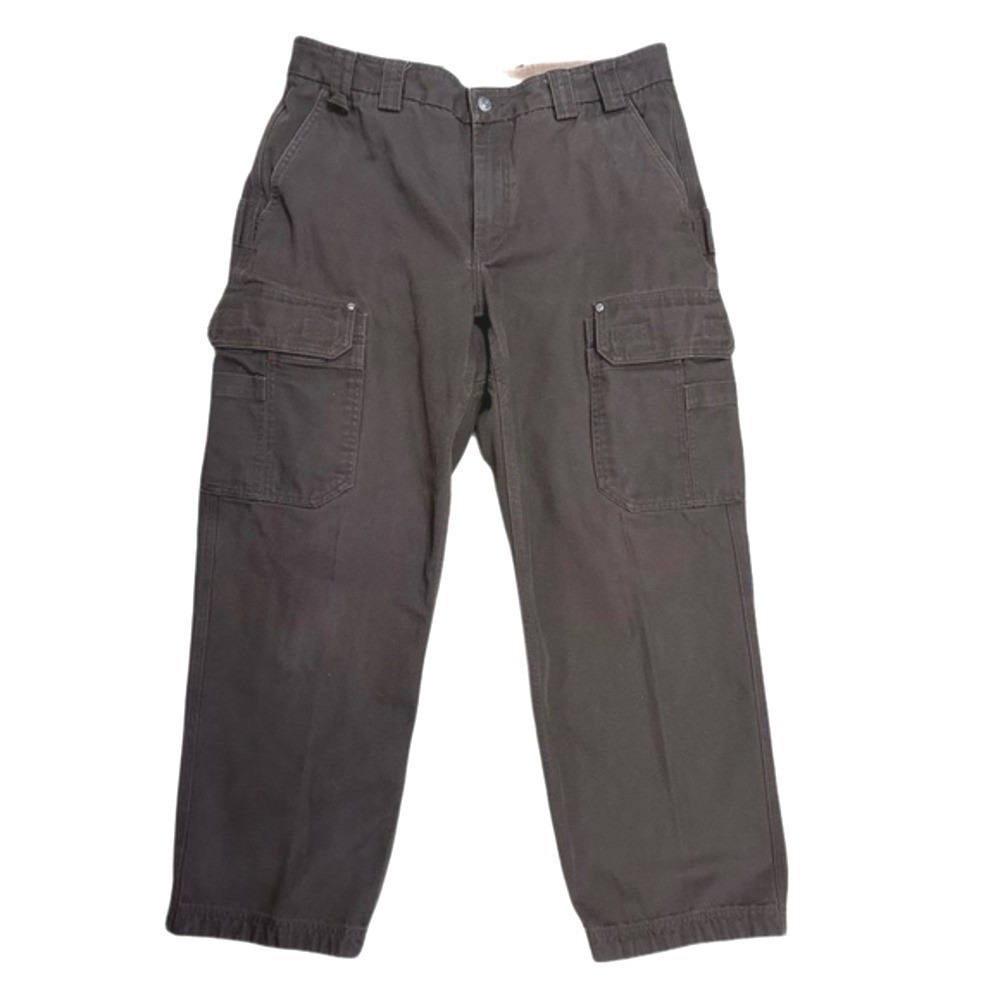 Duluth Trading Co. Fire Hose Cargo Work Pants Dark Brown Mens 37W x 30L